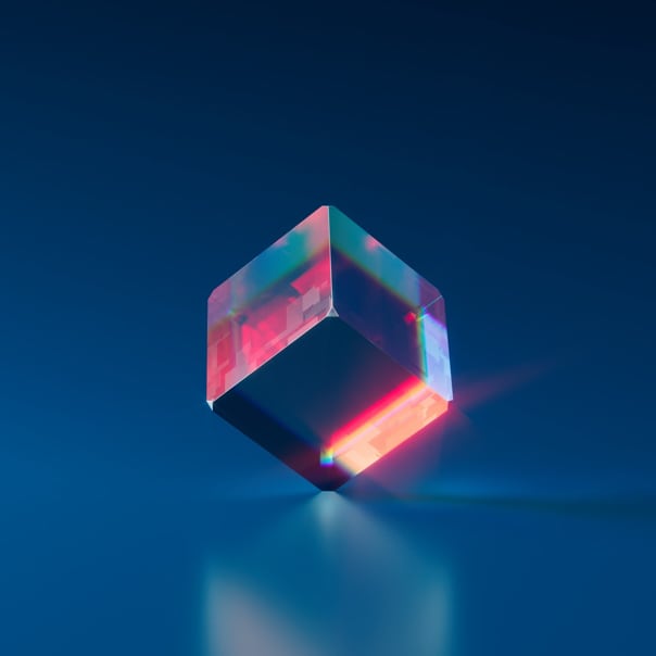 A colorful cube.